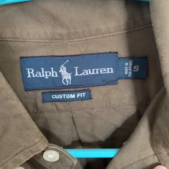 Ralph Lauren army green long sleeve polo shirt - Picture 2 of 3